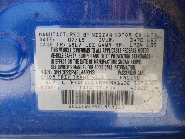 Photo 10 from auction – 2015 NISSAN VERSA NOTE with VIN 3N1CE2CP4FL449313