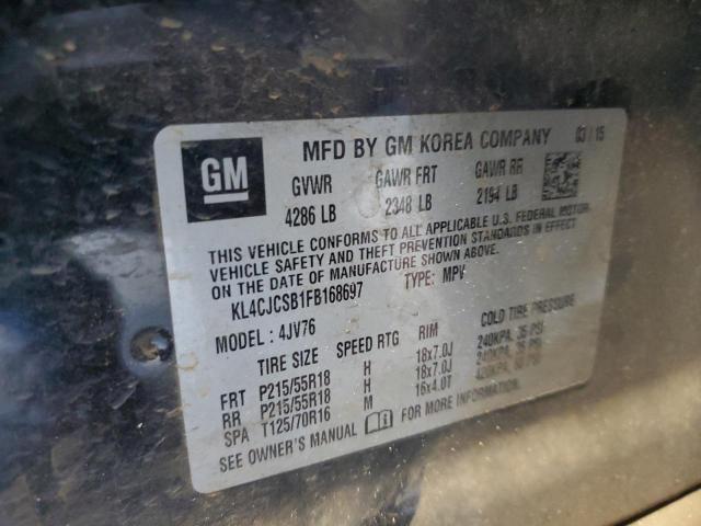 Photo 10 from auction – 2015 BUICK ENCORE with VIN KL4CJCSB1FB168697