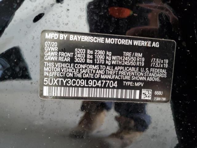 Photo 10 from auction – 2020 BMW X3 SDRIVE3 with VIN 5UXTY3C09L9D47704