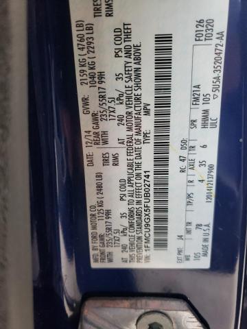 Photo 10 from auction – 2015 FORD ESCAPE SE with VIN 1FMCU9GX5FUB02741