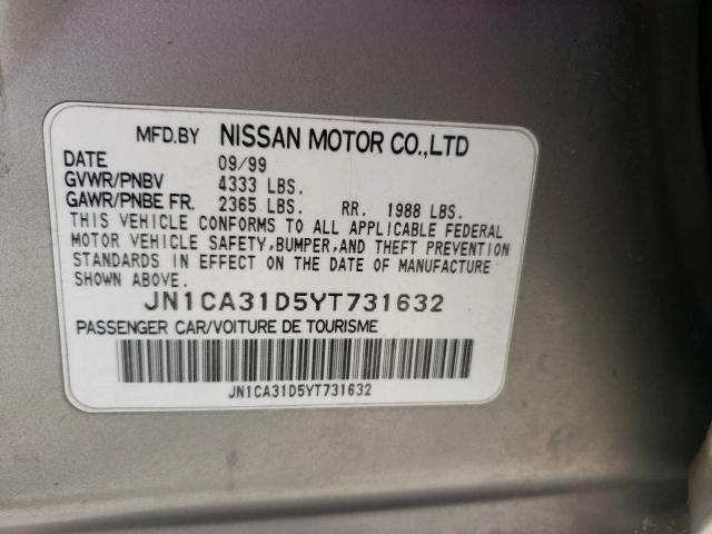 Photo 10 from auction – 2000 NISSAN MAXIMA GLE with VIN JN1CA31D5YT731632