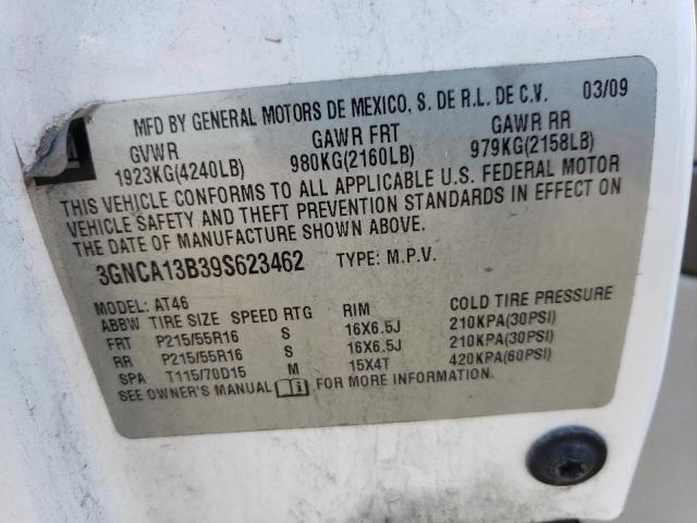 Photo 10 from auction – 2009 CHEVROLET HHR LS with VIN 3GNCA13B39S623462