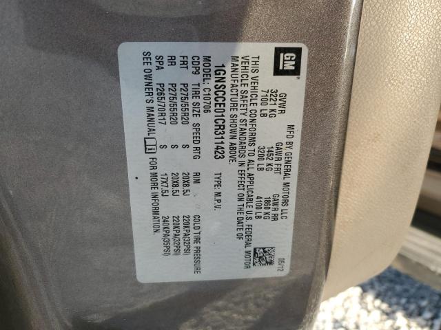 Photo 10 from auction – 2012 CHEVROLET TAHOE C150 with VIN 1GNSCCE01CR311423