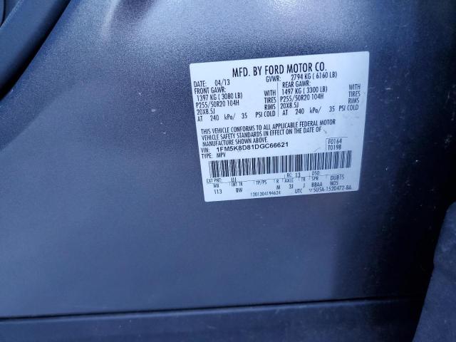 Photo 10 from auction – 2013 FORD EXPLORER X with VIN 1FM5K8D81DGC66621