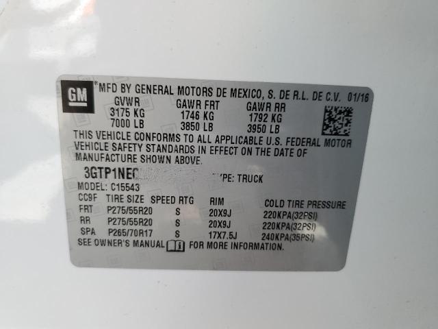Photo 10 from auction – 2016 GMC SIERRA C15 with VIN 3GTP1NEC9GG212266