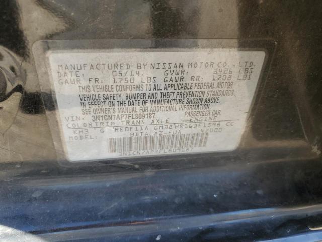 Photo 10 from auction – 2015 NISSAN VERSA with VIN 3N1CN7AP7FL809187