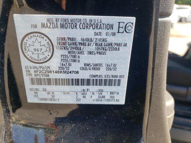 Photo 10 from auction – 2008 MAZDA TRIBUTE S with VIN 4F2CZ96148KM24708