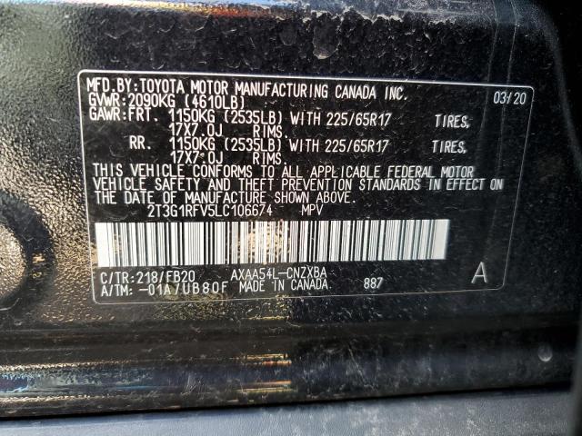 Photo 10 from auction – 2020 TOYOTA RAV4 LE with VIN 2T3G1RFV5LC106674