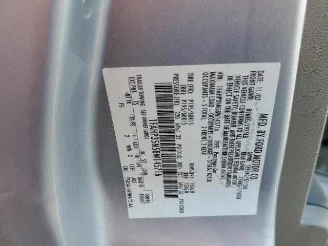 Photo 10 from auction – 2008 FORD FOCUS SE with VIN 1FAHP35N58W145716