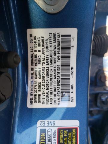Photo 10 from auction – 2010 HONDA CIVIC EX with VIN 19XFA1F82AE061319