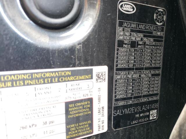 Photo 10 from auction – 2020 LAND ROVER RANGE ROVE with VIN SALYM2EV3LA241498