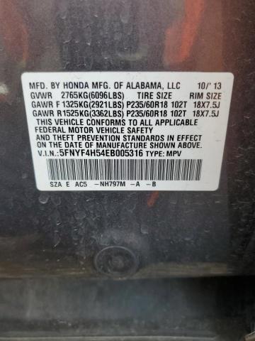 Zdjęcie 10 z aukcji – 2014 HONDA PILOT EXL z VIN 5FNYF4H54EB005316