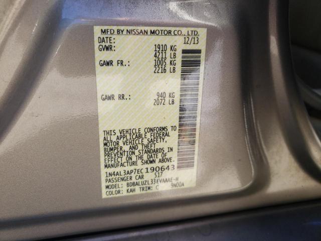 Photo 10 from auction – 2014 NISSAN ALTIMA 2.5 with VIN 1N4AL3AP7EC190643
