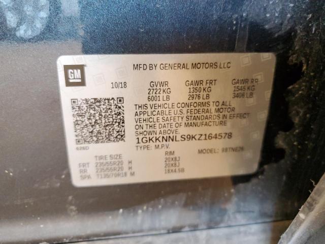 Photo 10 from auction – 2019 GMC ACADIA SLT with VIN 1GKKNNLS9KZ164578