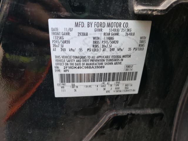 Photo 10 from auction – 2008 FORD EDGE LIMIT with VIN 2FMDK49C98BA35089