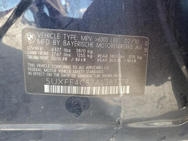 Photo 10 from auction – 2010 BMW X5 XDRIVE3 with VIN 5UXFE4C57AL383279