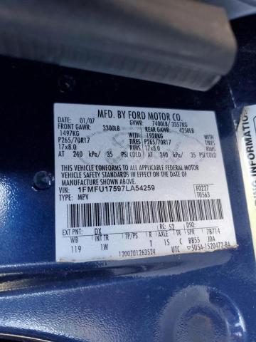 Photo 10 from auction – 2007 FORD EXPEDITION with VIN 1FMFU17597LA54259
