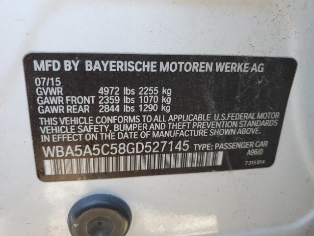 Photo 10 from auction – 2016 BMW 528 I with VIN WBA5A5C58GD527145