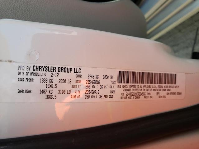 Photo 10 from auction – 2012 DODGE GRAND CARA with VIN 2C4RDGCG9CR264566