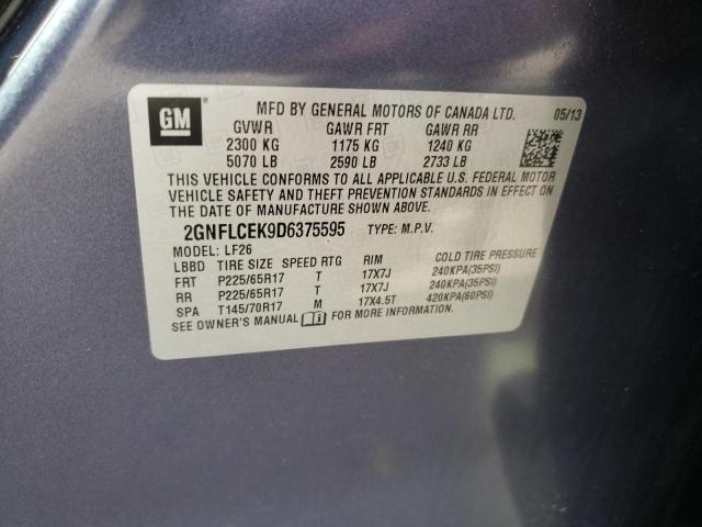 Photo 10 from auction – 2013 CHEVROLET EQUINOX LS with VIN 2GNFLCEK9D6375595