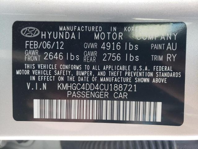 Photo 10 from auction – 2012 HYUNDAI GENESIS 3. with VIN KMHGC4DD4CU188721