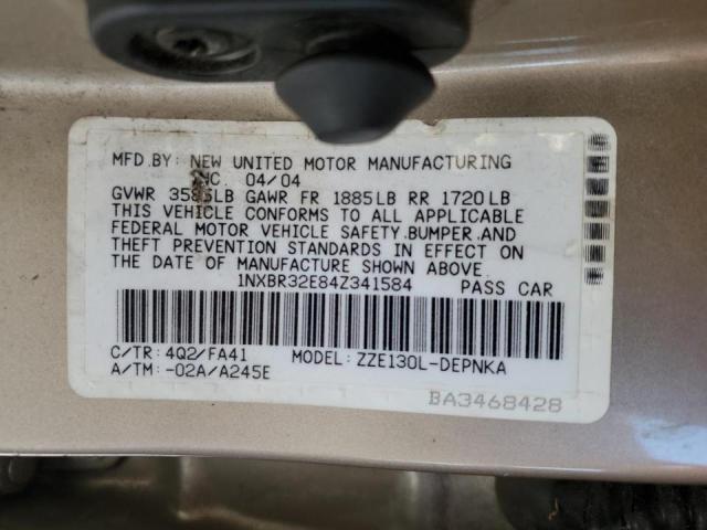 Photo 10 from auction – 2004 TOYOTA COROLLA CE with VIN 1NXBR32E84Z341584