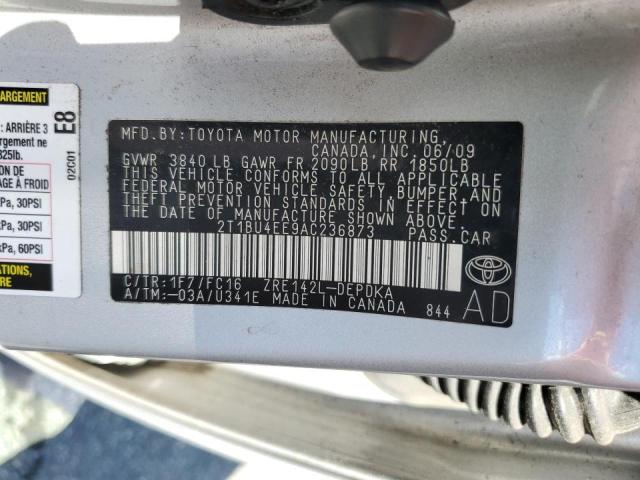 Photo 10 from auction – 2010 TOYOTA COROLLA BA with VIN 2T1BU4EE9AC236873