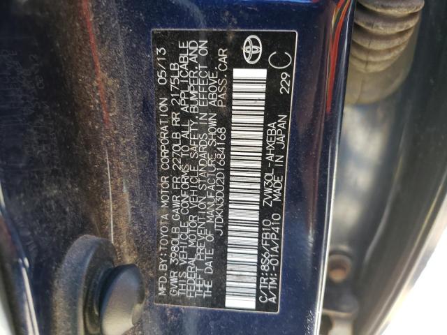 Photo 10 from auction – 2013 TOYOTA PRIUS with VIN JTDKN3DU2D1684168