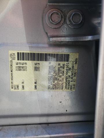 Photo 10 from auction – 2014 NISSAN MAXIMA S with VIN 1N4AA5AP6EC468501