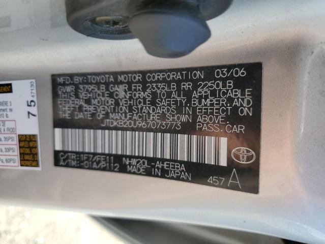 Photo 10 from auction – 2006 TOYOTA PRIUS with VIN JTDKB20U967073773