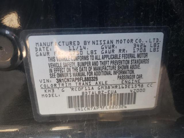 Photo 10 from auction – 2015 NISSAN VERSA S with VIN 3N1CN7AP9FL880326