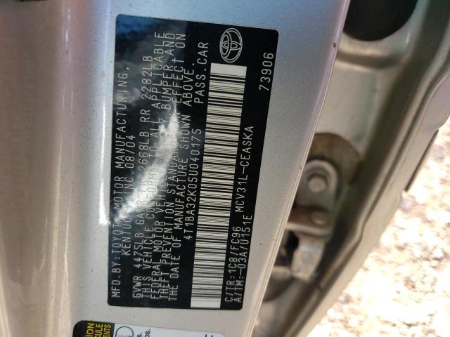 Photo 10 from auction – 2005 TOYOTA CAMRY SE with VIN 4T1BA32K05U040175