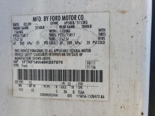 Photo 10 from auction – 2009 FORD F150 with VIN 1FTRF14W49KB57879