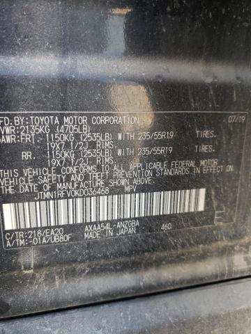 Photo 10 from auction – 2019 TOYOTA RAV4 LIMIT with VIN JTMN1RFV0KD036468
