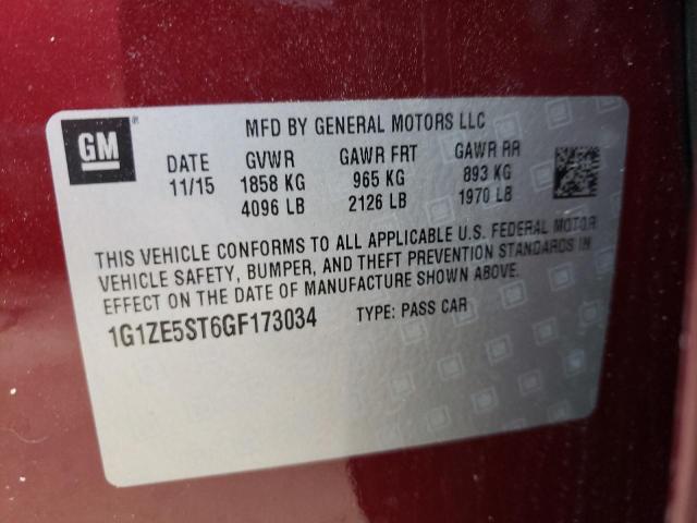 Photo 10 from auction – 2016 CHEVROLET MALIBU LT with VIN 1G1ZE5ST6GF173034