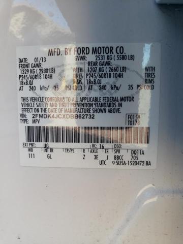 Photo 10 from auction – 2013 FORD EDGE SEL with VIN 2FMDK4JCXDBB62732