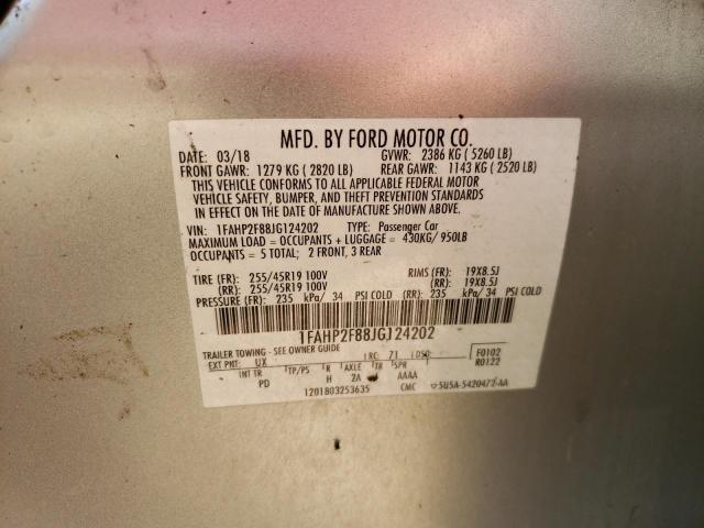 Photo 10 from auction – 2018 FORD TAURUS LIM with VIN 1FAHP2F88JG124202