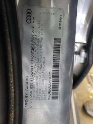 Photo 10 from auction – 2018 AUDI A6 PREMIUM with VIN WAUF8AFC5JN080326