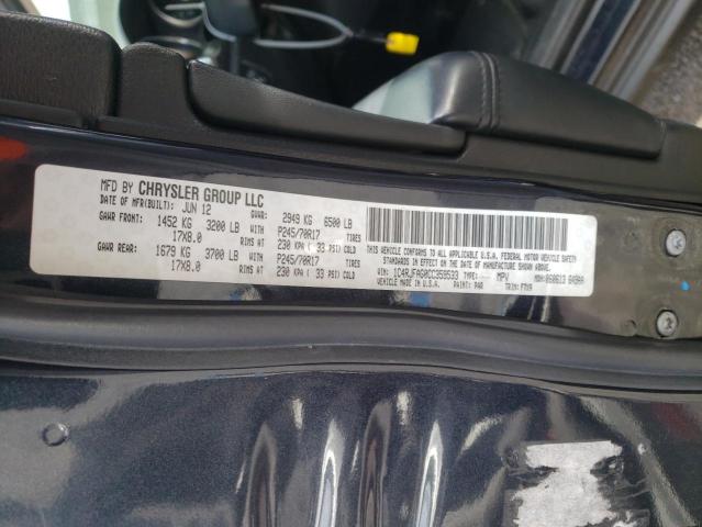 Photo 10 from auction – 2012 JEEP GRAND CHER with VIN 1C4RJFAG0CC359533