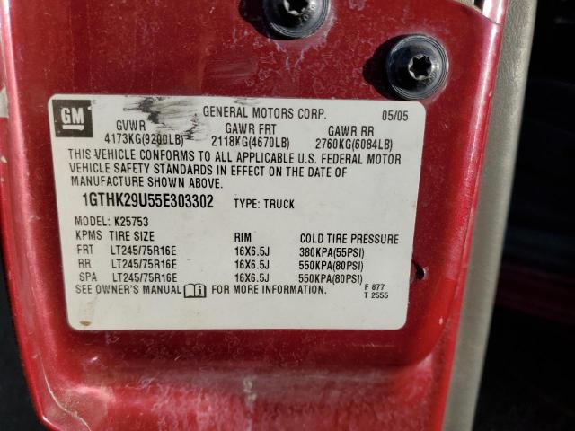 Photo 10 from auction – 2005 GMC SIERRA K25 with VIN 1GTHK29U55E303302