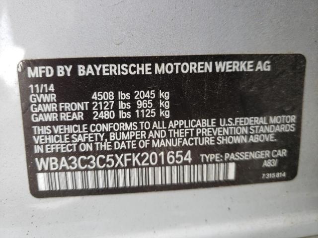 Photo 10 from auction – 2015 BMW 320 I XDRI with VIN WBA3C3C5XFK201654