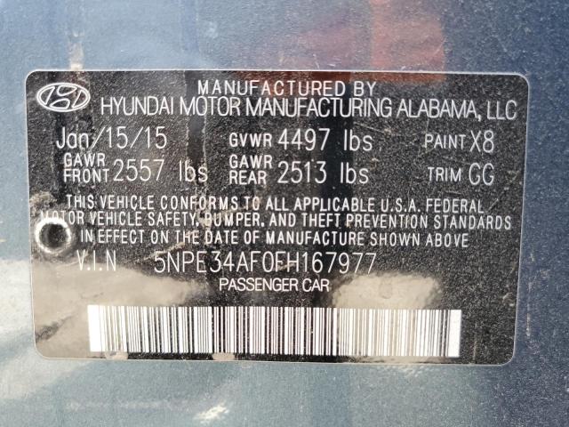Photo 10 from auction – 2015 HYUNDAI SONATA SPO with VIN 5NPE34AF0FH167977