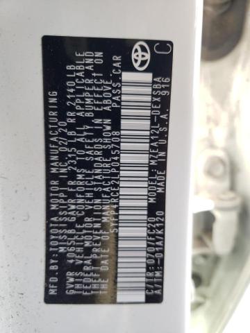 Photo 10 from auction – 2020 TOYOTA COROLLA SE with VIN 5YFP4RCE2LP045708