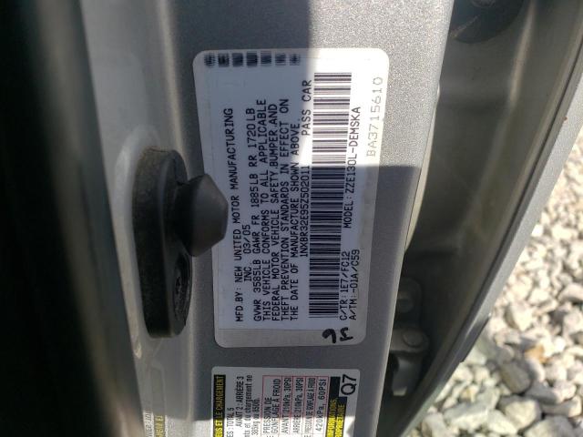 Photo 10 from auction – 2005 TOYOTA COROLLA CE with VIN 1NXBR32E95Z502011