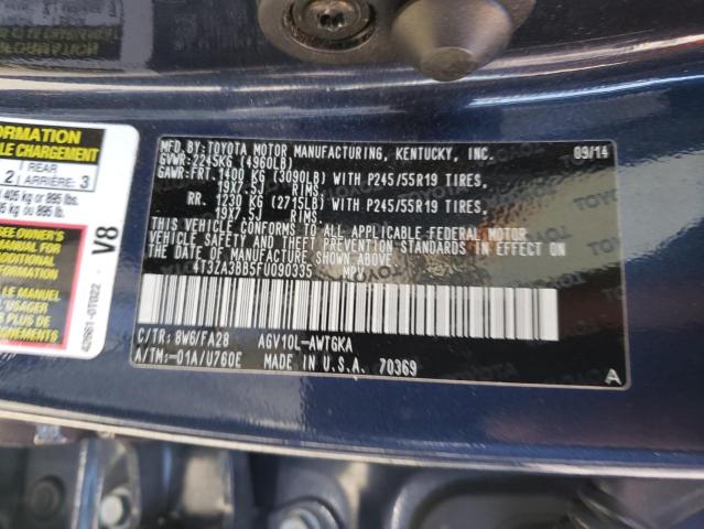 Photo 10 from auction – 2015 TOYOTA VENZA LE with VIN 4T3ZA3BB5FU090335