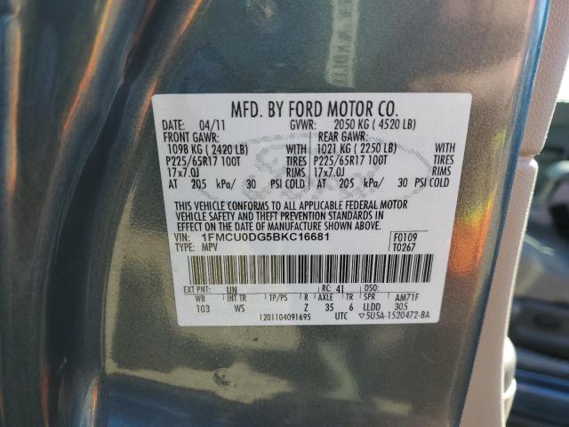 Photo 10 from auction – 2011 FORD ESCAPE XLT with VIN 1FMCU0DG5BKC16681