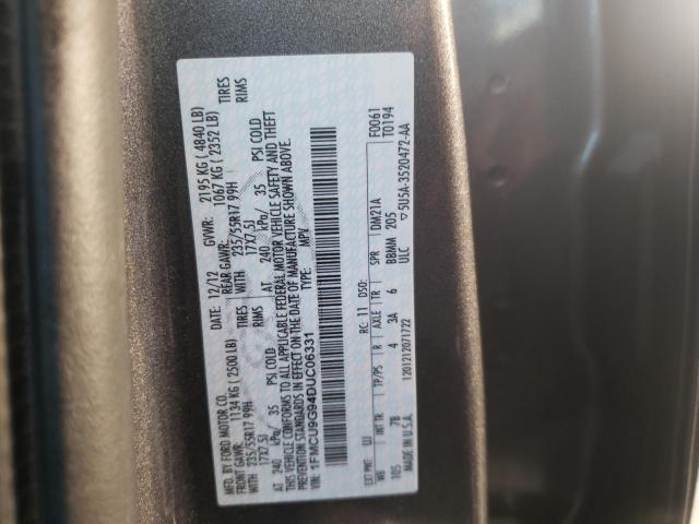 Photo 10 from auction – 2013 FORD ESCAPE SE with VIN 1FMCU9G94DUC06331