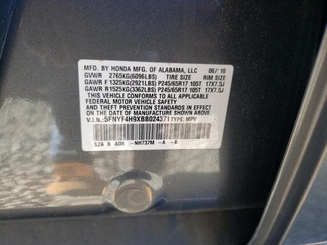 Photo 10 from auction – 2011 HONDA PILOT TOUR with VIN 5FNYF4H9XBB024371