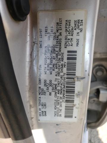 Photo 10 from auction – 1998 TOYOTA 4RUNNER with VIN JT3GM84R3W0026678