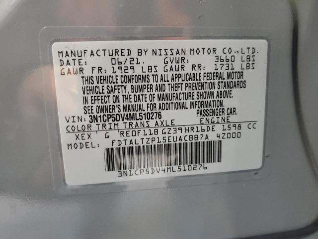 Photo 10 from auction – 2021 NISSAN KICKS SR with VIN 3N1CP5DV4ML510276